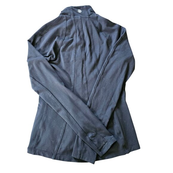 Athleta Women's Black Zip up Workout Top Jacket hooded size XS - Picture 2 of 10